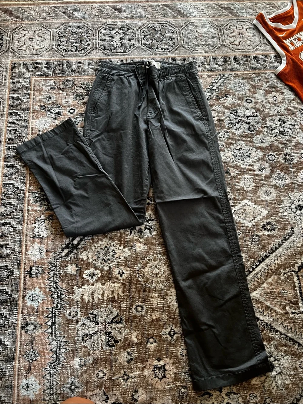 Hollister Charcoal Drawstring Chinos
